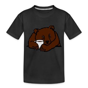Morgenmuffel ours - T-shirt bio Premium Enfant - noir - Devant