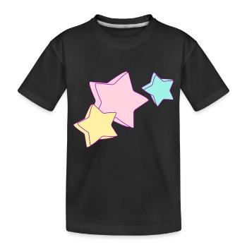 Unicorn Stars - Kinder Premium Bio T-Shirt - Schwarz - Vorne