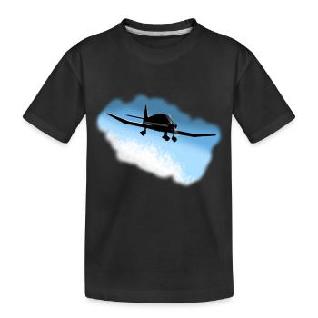 DR400 Himmel - Kinder Premium Bio T-Shirt - Schwarz - Vorne