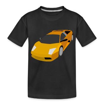 race car - Kids' Premium Organic T-Shirt - black - Front