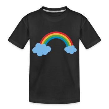 arc-en-ciel - T-shirt bio Premium Enfant - noir - Devant