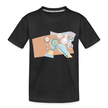 reagenzglas flask tube experiment chemistry chemie - Kinder Premium Bio T-Shirt - Schwarz - Vorne