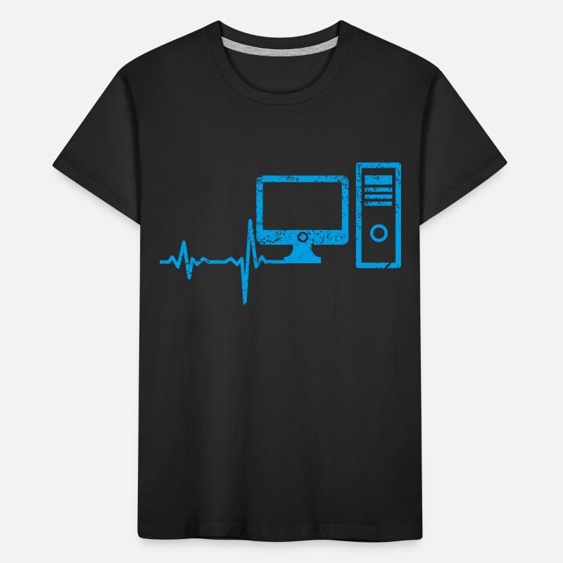 Gift Heartbeat Computer PC Kids' Premium Organic T-Shirt