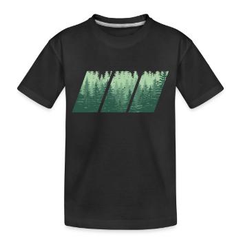Wood - Kids' Premium Organic T-Shirt - black - Front