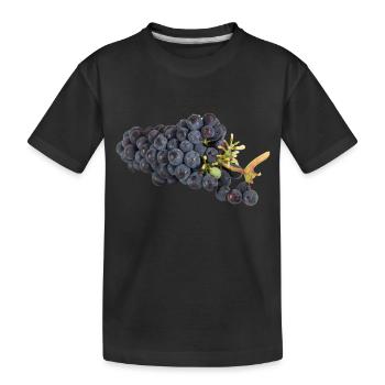 Tasty grapes - Kids' Premium Organic T-Shirt - black - Front