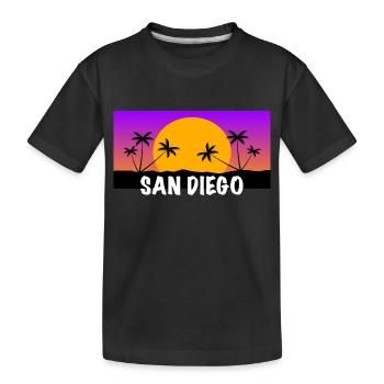 San Diego Shirt ! - Kids' Premium Organic T-Shirt - black - Front