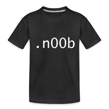 n00b - Newbie leet - Kids' Premium Organic T-Shirt - black - Front