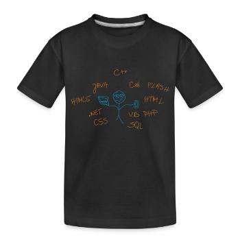 internet Begriffe - Kinder Premium Bio T-Shirt - Schwarz - Vorne