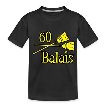 60 years brooms - Kids' Premium Organic T-Shirt - black - Front