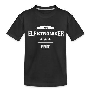 Elektroniker 100% - Kinder Premium Bio T-Shirt - Schwarz - Vorne