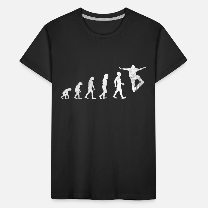 Skateboarder Skater Longboard Geschenk Evolution Kinder Premium Bio T-Shirt