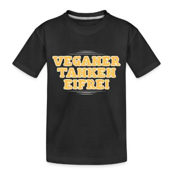Veganer tanken Eifrei Geschenk - Kinder Premium Bio T-Shirt - Schwarz - Vorne