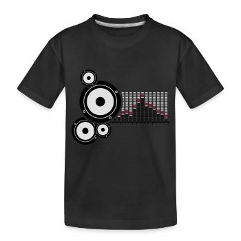 lautsprecher - Kinder Premium Bio T-Shirt - Schwarz - Vorne