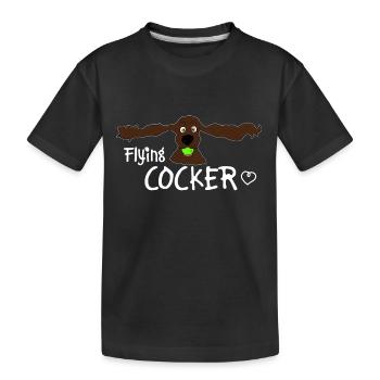 Cocker Spaniel - Kinder Premium Bio T-Shirt - Schwarz - Vorne