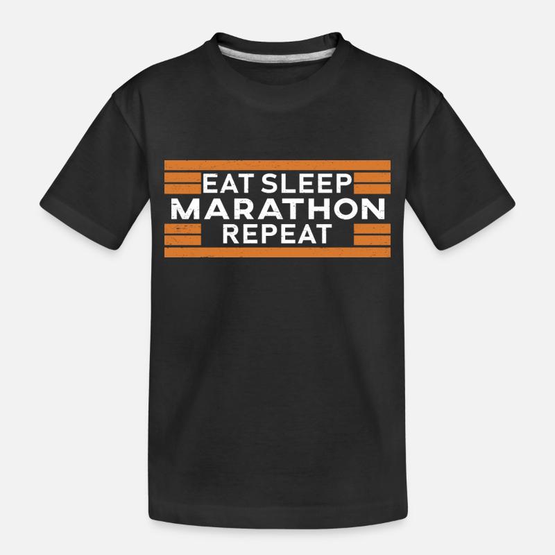 Marathon - Kinder Premium Bio T-Shirt - Schwarz
