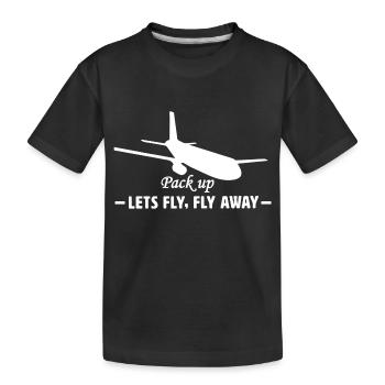 Planes, plane, funny, funny - Kids' Premium Organic T-Shirt - black - Front
