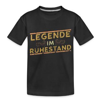 Rentner Legende im Ruhestand - Kinder Premium Bio T-Shirt - Schwarz - Vorne
