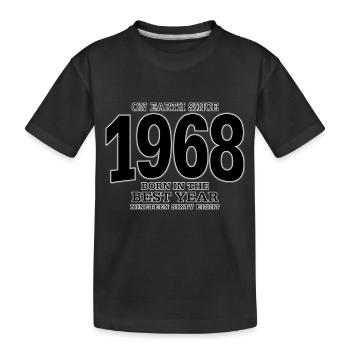On Earth since 1968 (black) - Kinder Premium Bio T-Shirt - Schwarz - Vorne