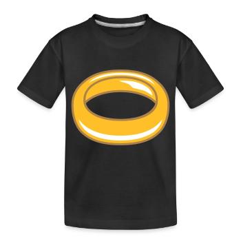 jewelry ring beautiful expensive gold marry engagement - Kids' Premium Organic T-Shirt - black - Front