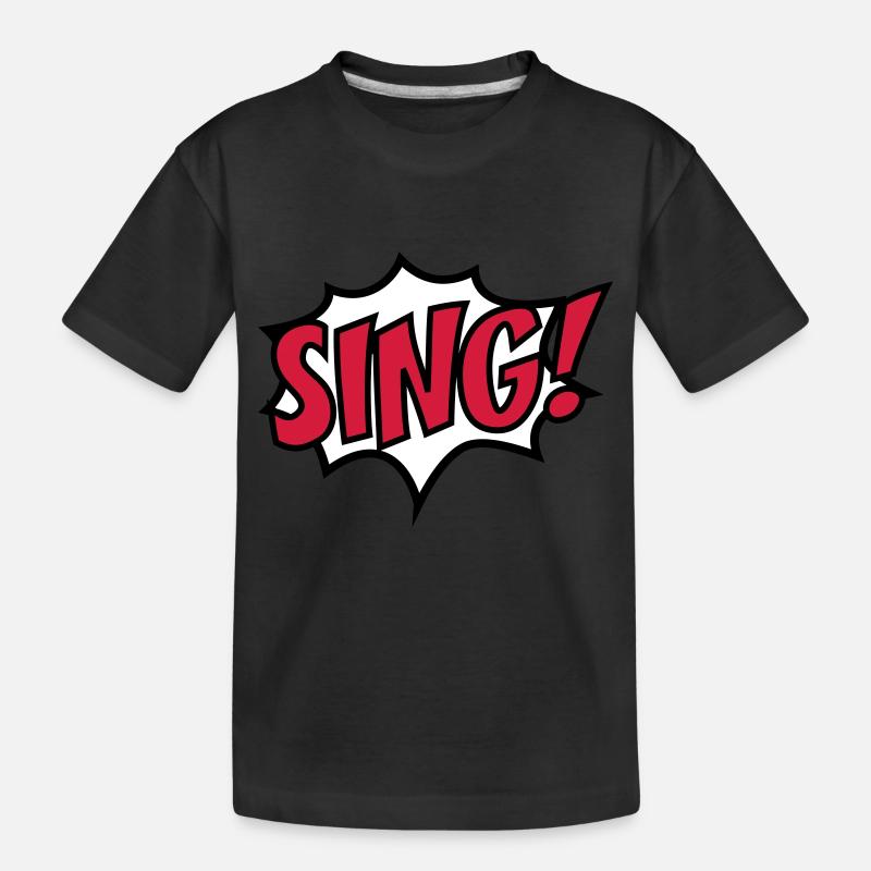 sing - Kids' Premium Organic T-Shirt - black