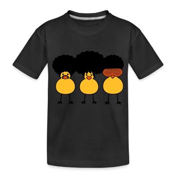Funky Chicks - Kinder Premium Bio T-Shirt - Schwarz - Vorne
