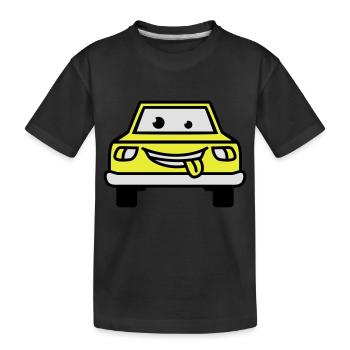 Cartoon Car - Kids' Premium Organic T-Shirt - black - Front