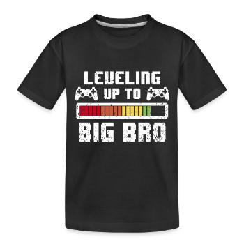 Leveling up to big Brother - Gamer großer Bruder - T-shirt bio Premium Enfant - noir - Devant