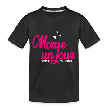 morue un jour morue toujours - T-shirt bio Premium Enfant - noir - Devant