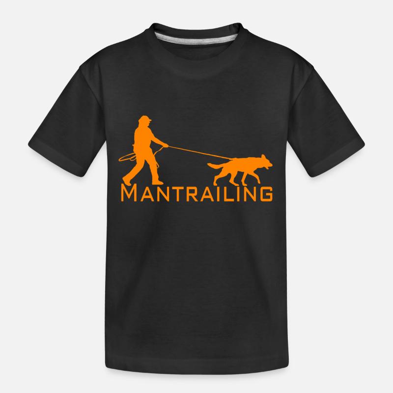 Mantrailing orange - T-shirt bio Premium Enfant - noir