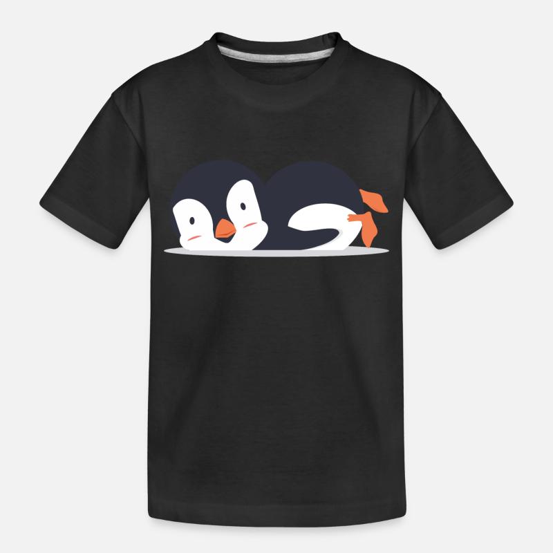 Pinguin - Kinder Premium Bio T-Shirt - Schwarz