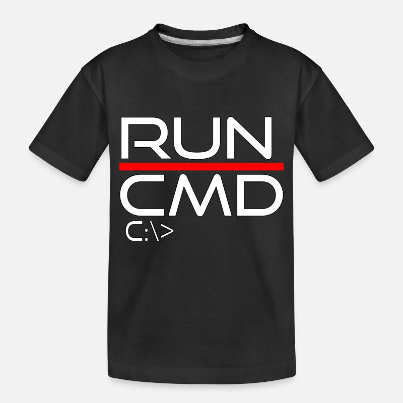 run cmd - Kinder Premium Bio T-Shirt - Schwarz