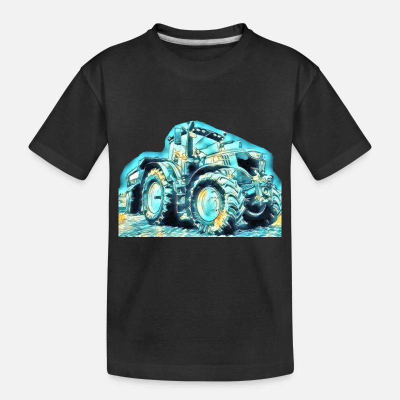 Traktor - Kinder Premium Bio T-Shirt - Schwarz