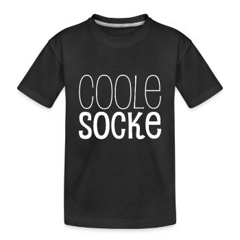 Coole Socke - Kinder Premium Bio T-Shirt - Schwarz - Vorne