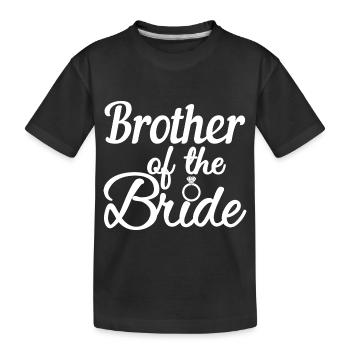 Frère de la mariée Bachelorette Party Cadeau - T-shirt bio Premium Enfant - noir - Devant