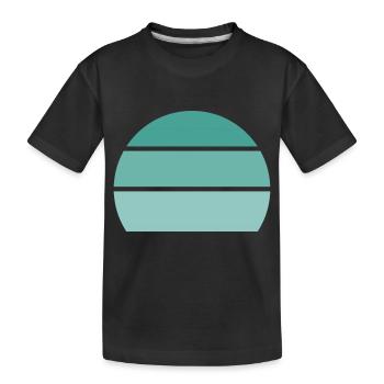 Bleu - coucher de soleil - T-shirt bio Premium Enfant - noir - Devant