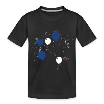 Bunte Luftballons - Kinder Premium Bio T-Shirt - Schwarz - Vorne