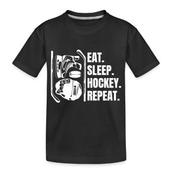 Équipe de hockey sur glace Hockey sur glace Sports d’hiver Hockey sur glace Hockey sur glace - T-shirt bio Premium Enfant - noir - Devant