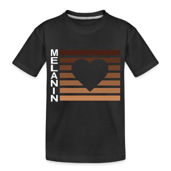 Afro Black History La mélanine n’a pas de teint de peau - T-shirt bio Premium Enfant - noir - Devant