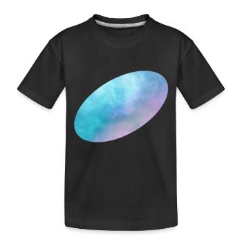 Space Ellipse schräg - Kinder Premium Bio T-Shirt - Schwarz - Vorne