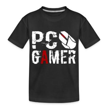 PC Gamer Maus Gaming Zocken - Kinder Premium Bio T-Shirt - Schwarz - Vorne