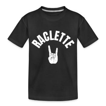 Raclette is cool - Signe de la main - T-shirt bio Premium Enfant - noir - Devant
