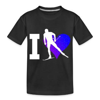 Cross-country skiing Skating Cross-country skiing Men Women Cross-country skiing Cl - Kids' Premium Organic T-Shirt - black - Front