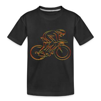 Radfahren, Fahrrad, Adrenalin, Radfahren - Kinder Premium Bio T-Shirt - Schwarz - Vorne