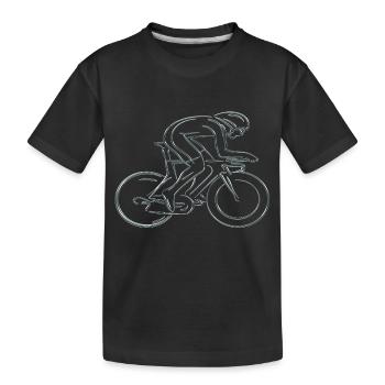 Radfahren, Fahrrad, Adrenalin, Radfahren - Kinder Premium Bio T-Shirt - Schwarz - Vorne