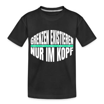 powerlifting power couple power lifting animal - Kinder Premium Bio T-Shirt - Schwarz - Vorne