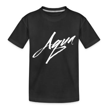 Aqua Text - Boire de l’eau et nager - T-shirt bio Premium Enfant - noir - Devant