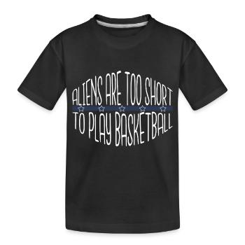 I Love Basketball Cute Basketball Science Fiction - Kids' Premium Organic T-Shirt - black - Front