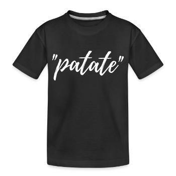 patate - message manuscrit humour autodérision - T-shirt bio Premium Enfant - noir - Devant
