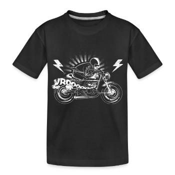 Cafe Racer Motorcyclists - Kids' Premium Organic T-Shirt - black - Front