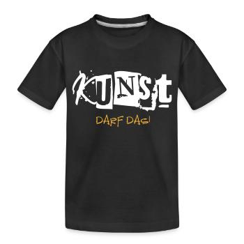 Kunst darf das! - Kinder Premium Bio T-Shirt - Schwarz - Vorne